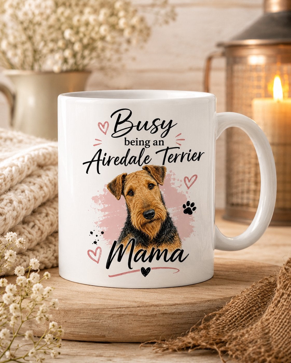 Busy being an Airedale Terrier Mama - Mok, Dieren en Toebehoren, Verzenden, Nieuw