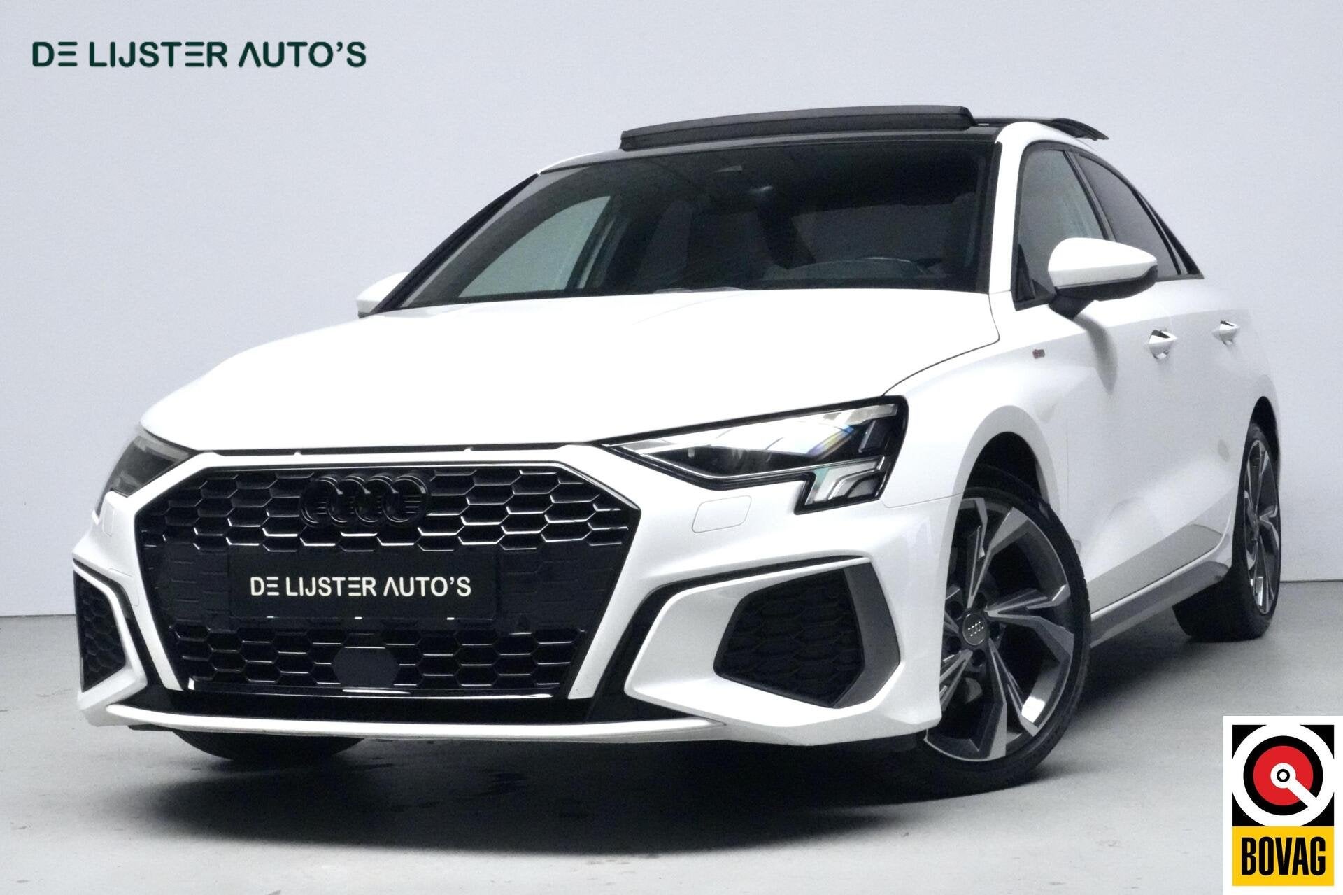 Audi A3 Limousine 35 TFSI S Line Sport Automaat 150 PK | Pan, Auto's, Stof, 4 cilinders, Traction-control, Wit