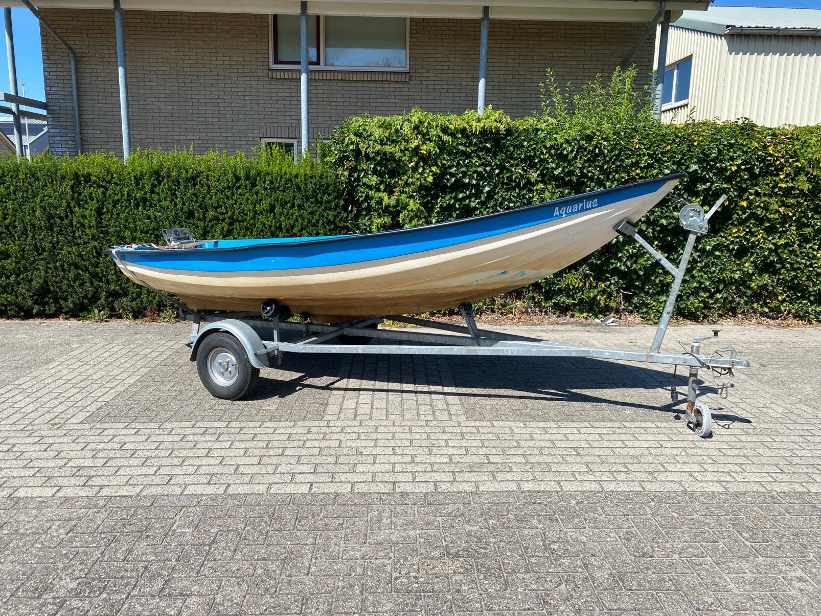 Polyester boot met trailer, Hobby en Vrije tijd, Overige Hobby en Vrije tijd, Ophalen, Gebruikt