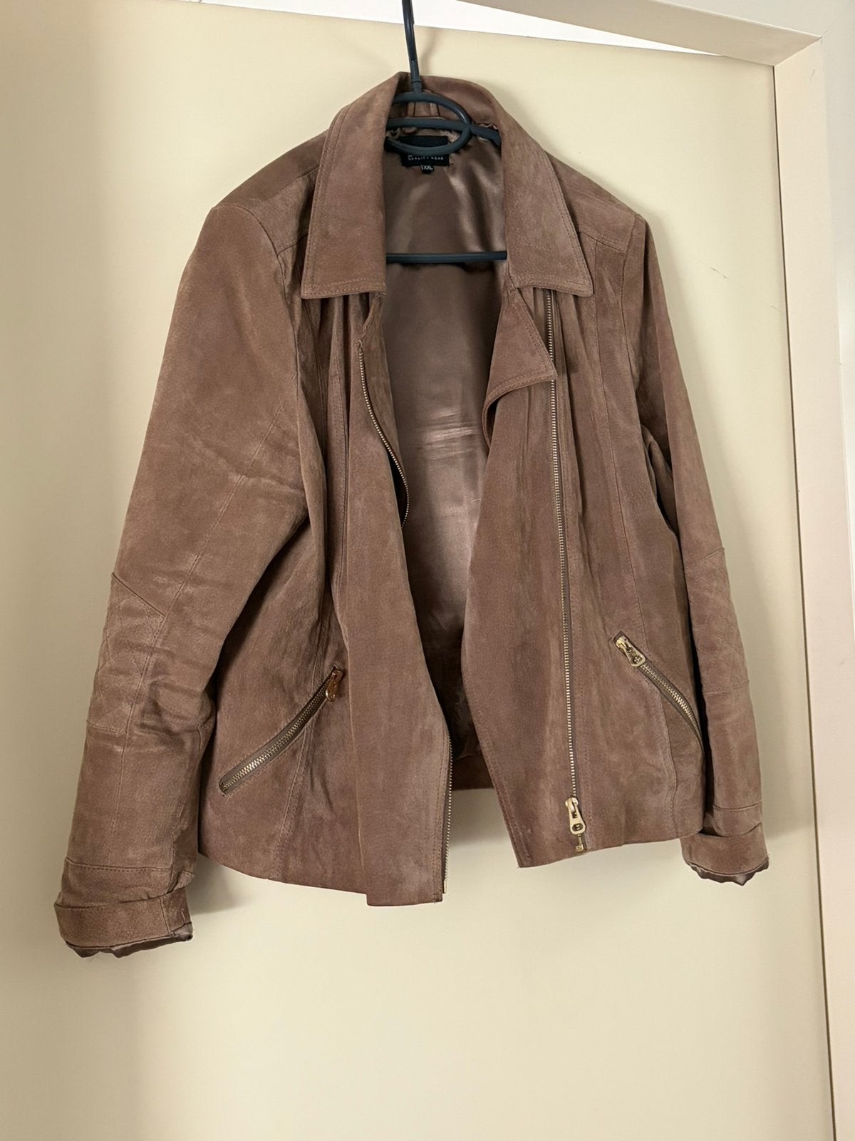 Leren damesjack camel, Ophalen, Overige kleuren, Maat 42/44 (L), Jasje