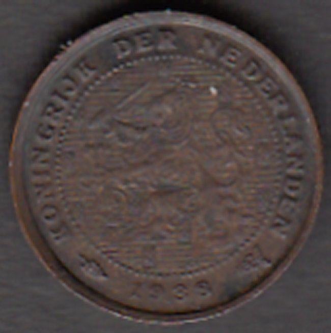 Nederland halve cent 1938 Wilhelmina in munthouder, Postzegels en Munten, Munten | Nederland, Ophalen of Verzenden, Koningin Wilhelmina