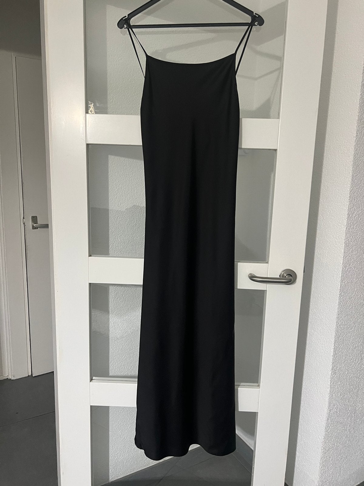 Massimo Dutti Zwarte Maxi Jurk - Maat XS, Zwart, Ophalen of Verzenden, Zo goed als nieuw, Maat 34 (XS) of kleiner