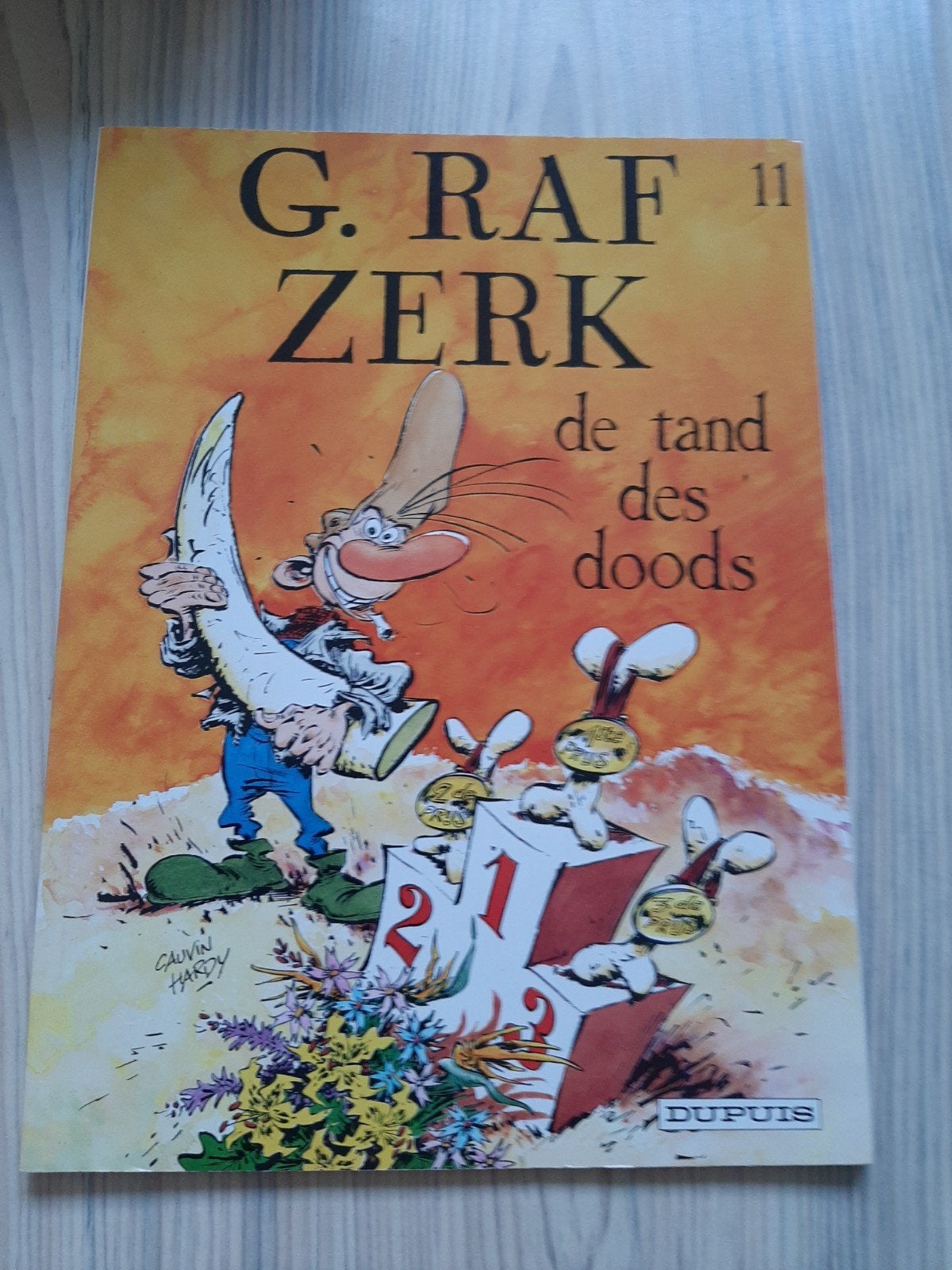 G. Raf Zerk - De Tand des Doods (deel 11), Eén stripboek, Ophalen of Verzenden, Gelezen, Gauvin & Hardy