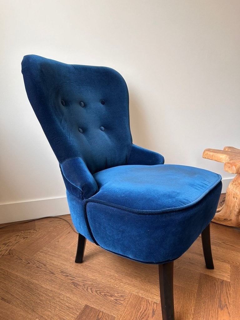 Stoel - IKEA Remsta, Ophalen, Blauw, Zo goed als nieuw, Stof