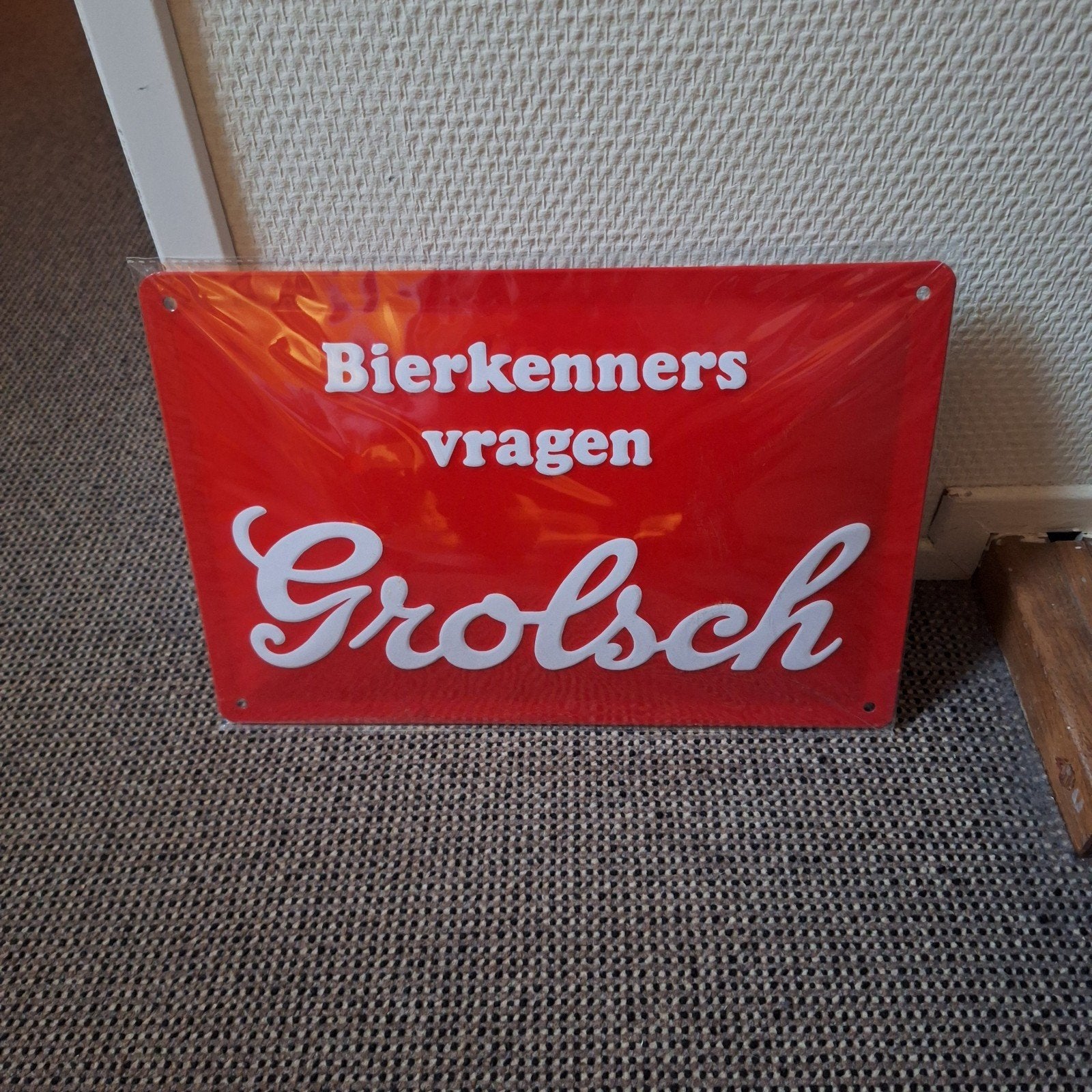 Grolsch bord, Ophalen of Verzenden, Gebruikt, Reclamebord, Plaat of Schild, Grolsch