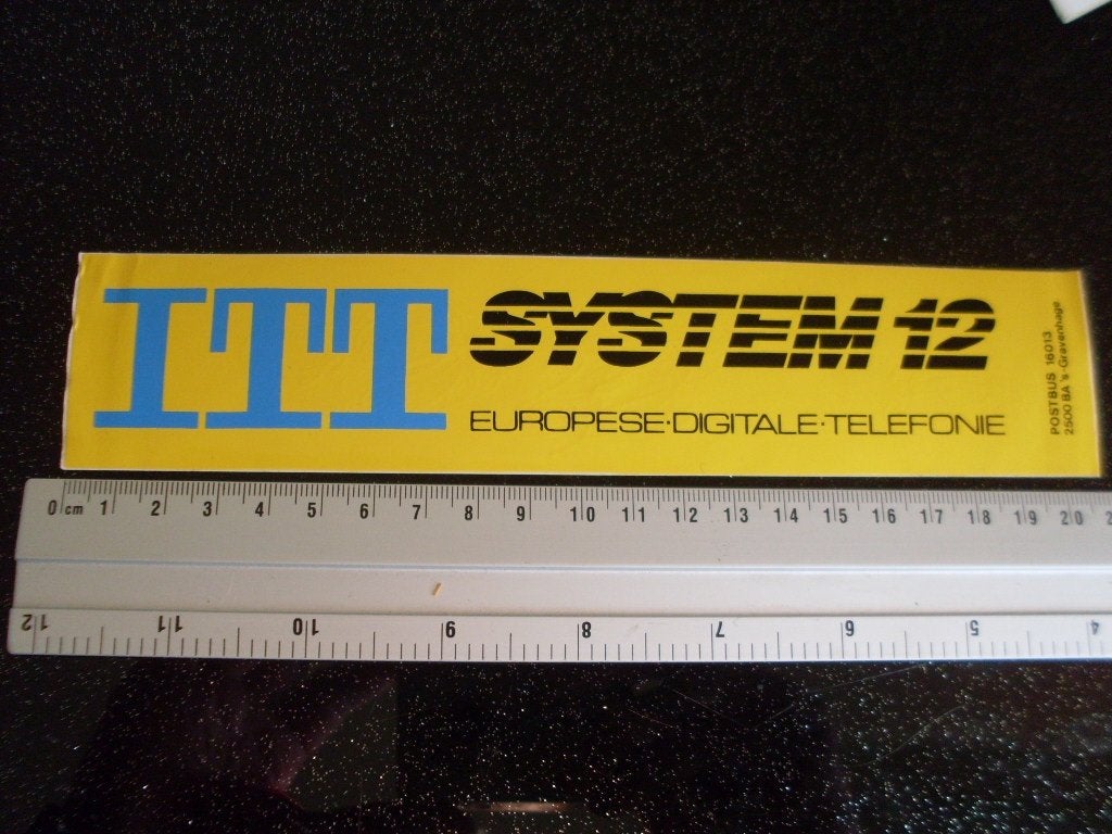 sticker ITT system 12 europese digitale telefonie den haag, Verzenden, Zo goed als nieuw, Bedrijf of Vereniging
