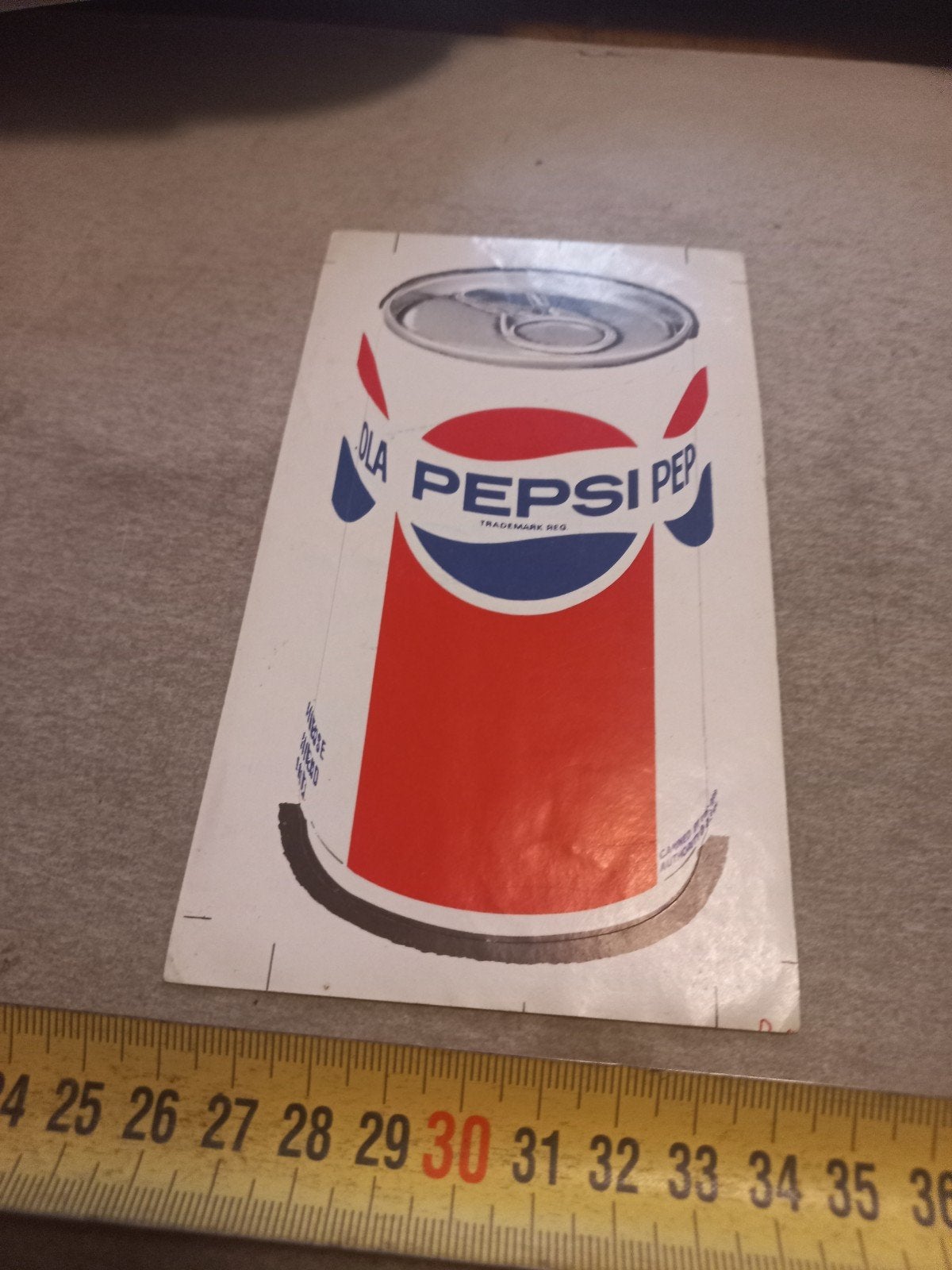 Vintage Pepsi Cola blik, Ophalen of Verzenden, Gebruikt, Reclamebord