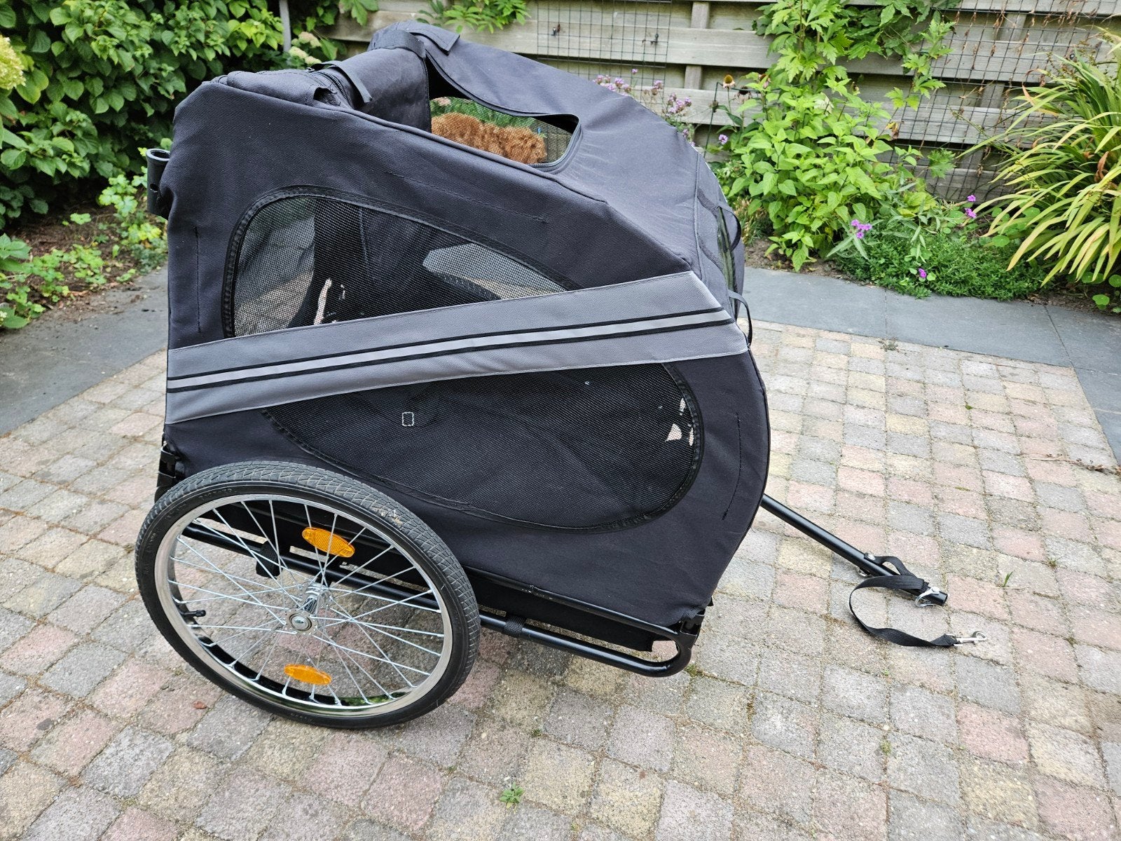 Hondenfietskar - met wandelset, Ophalen, Gebruikt, Hondenkar, Opvouwbaar