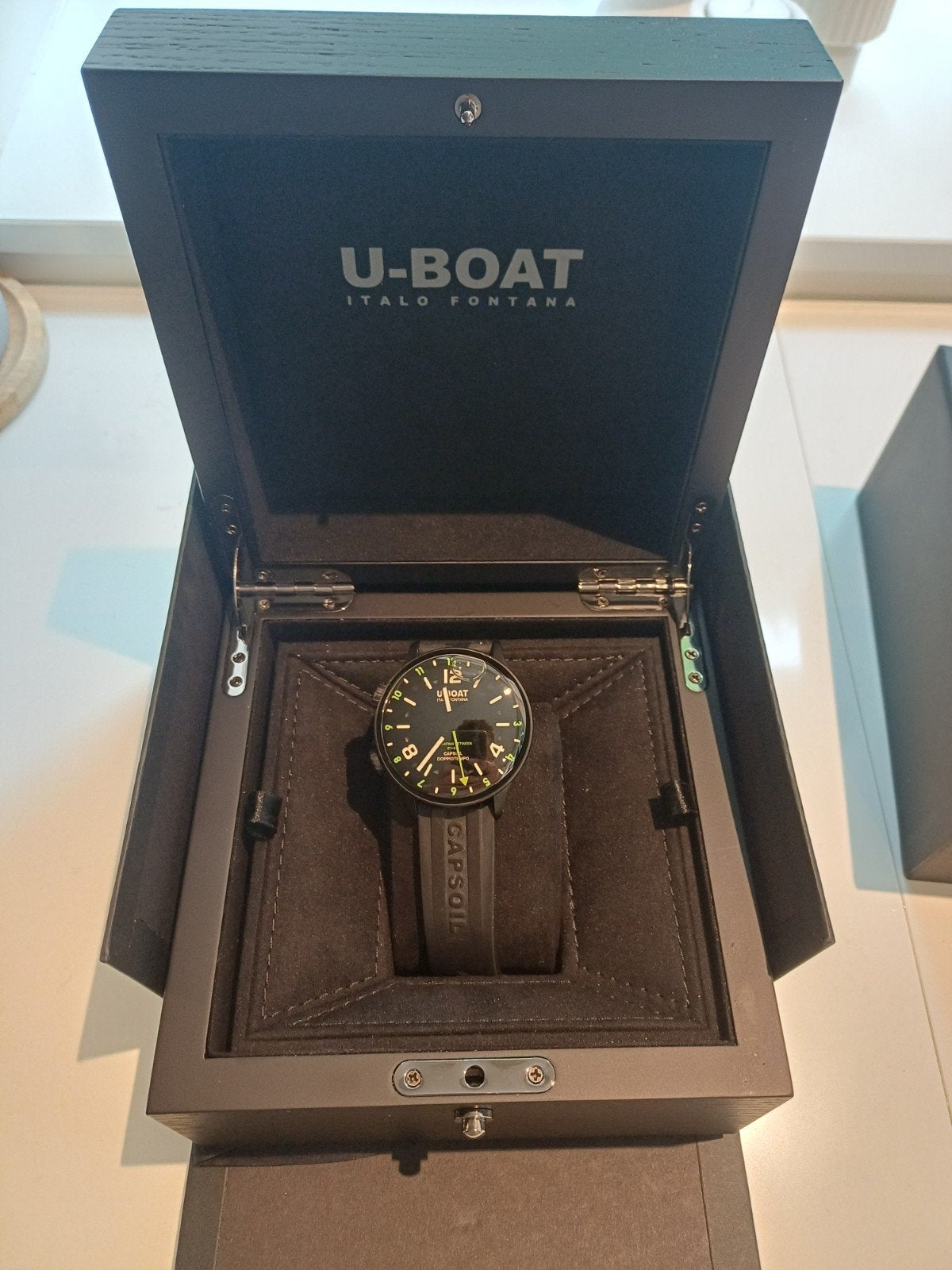 U-Boat Capsoil Doppiotempo DLC Horloge - Nieuwstaat, Overige merken, Overige materialen, Polshorloge, Kunststof