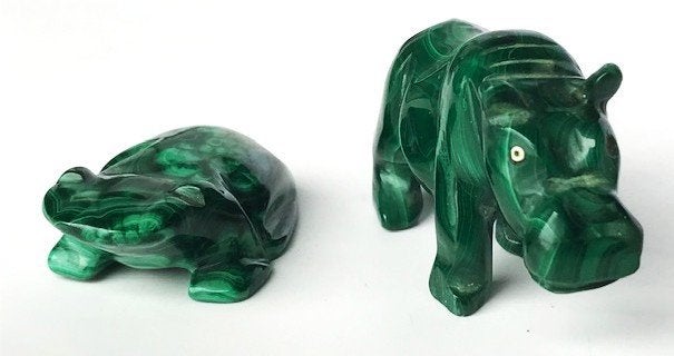 Malachiet edelsteen Kikker Nijlpaard Antiek💎✨😍🎁🤗👌, Verzamelen, Ophalen of Verzenden, Overige typen