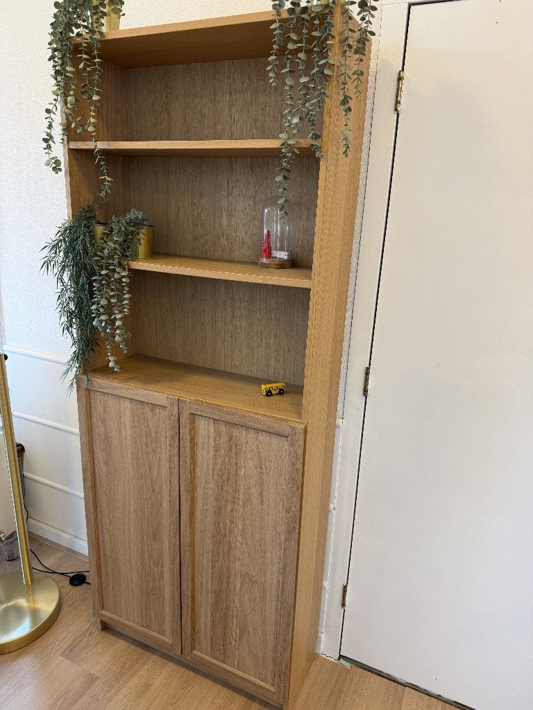 Nette IKEA Billy kast mét deuren!, Huis en Inrichting, Kasten | Boekenkasten, Ophalen, 200 cm of meer, Eikenhout, 50 tot 100 cm
