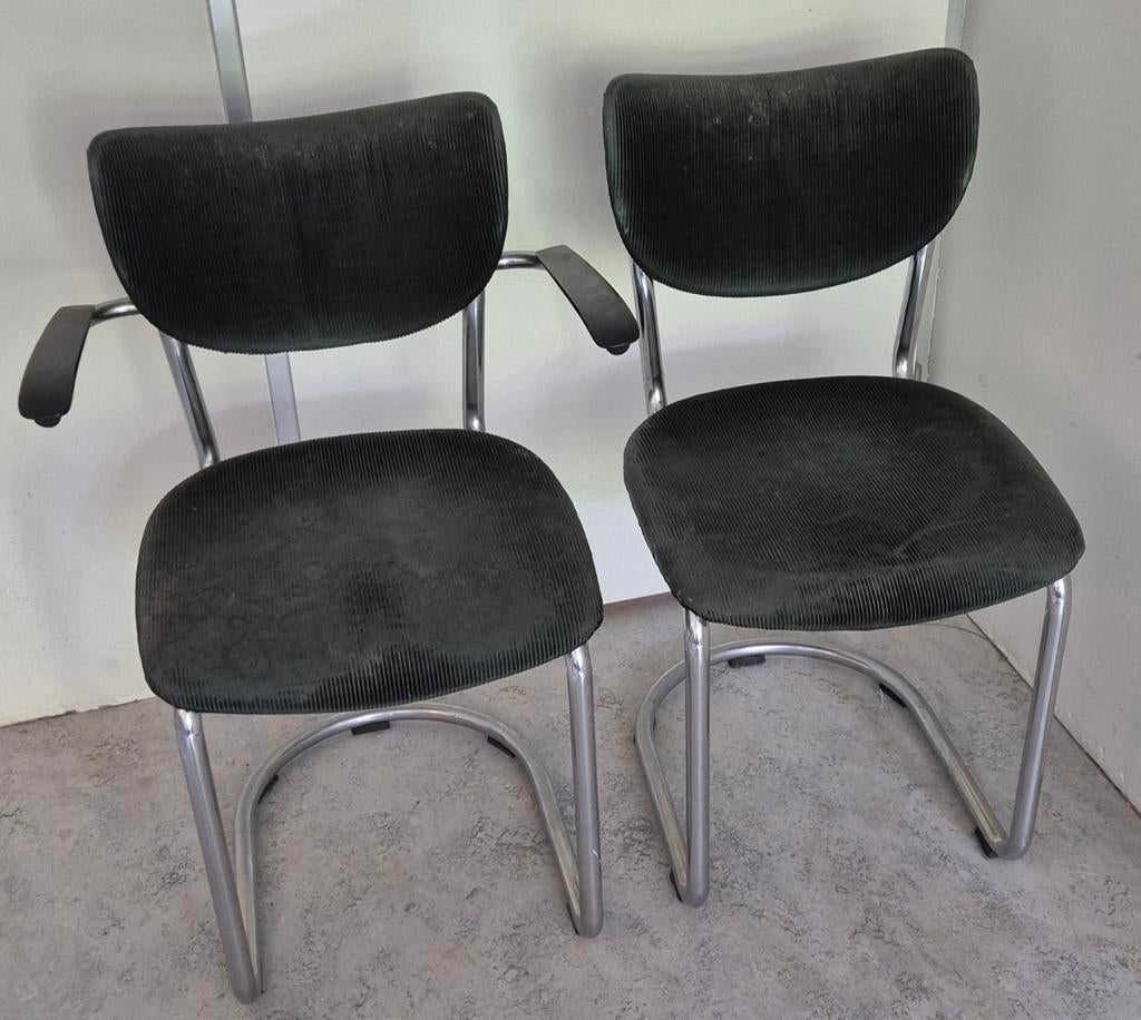 2 De Wit Buisstoelen - 1 met armleggers (Prijs is per stoel), Ophalen, Gebruikt, Twee, Overige kleuren