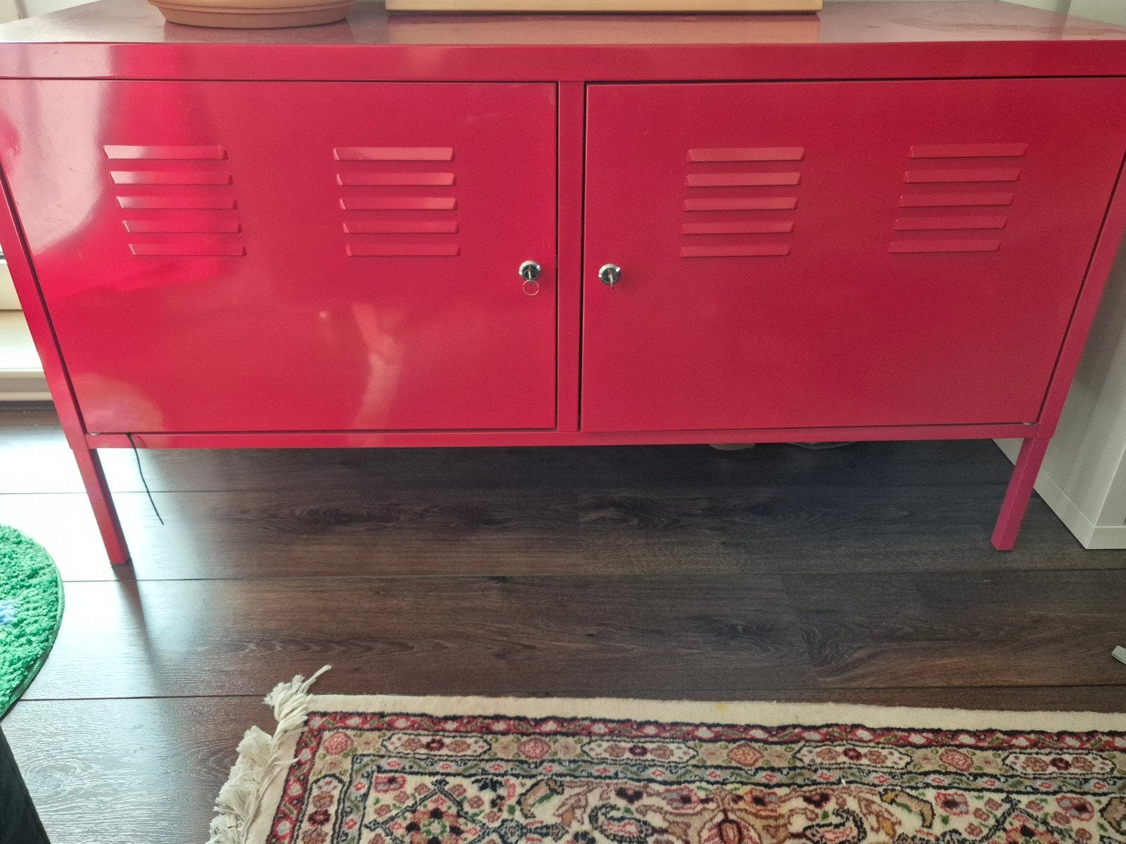 Rood IKEA schoenenkastje/opbergkastje met sleutels, Ophalen, Gebruikt, Modern, Industrieel
