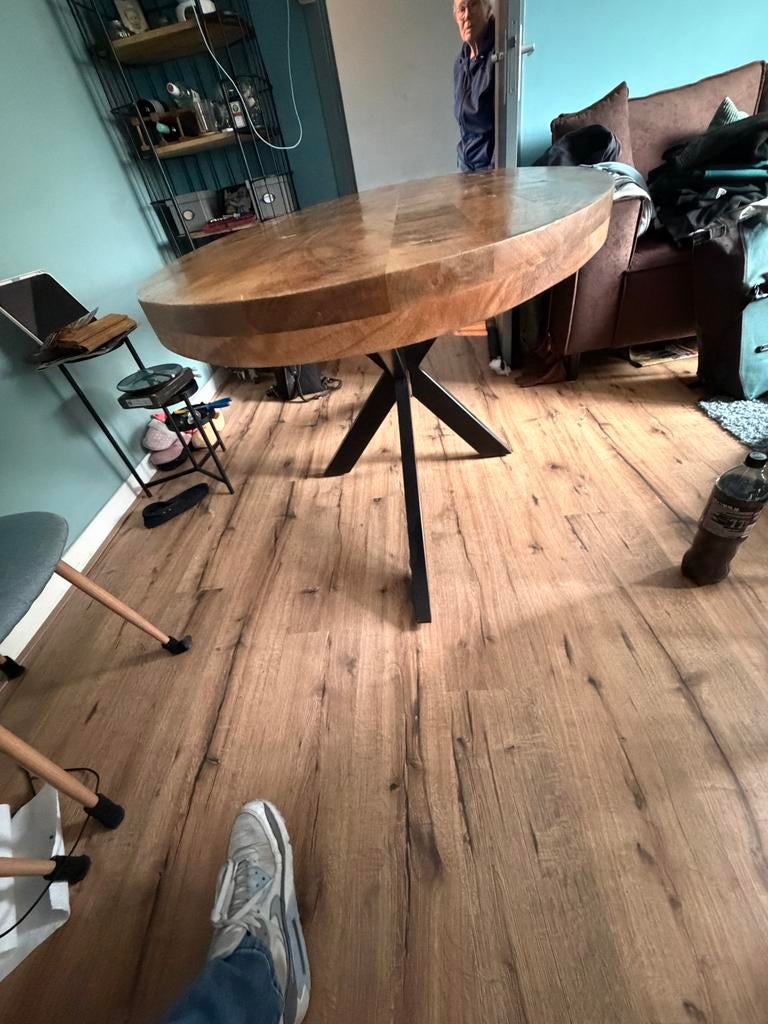 Ovale eettafel 180x90 cm, Huis en Inrichting, Tafels | Eettafels, Ophalen, 50 tot 100 cm, Zo goed als nieuw, 150 tot 200 cm