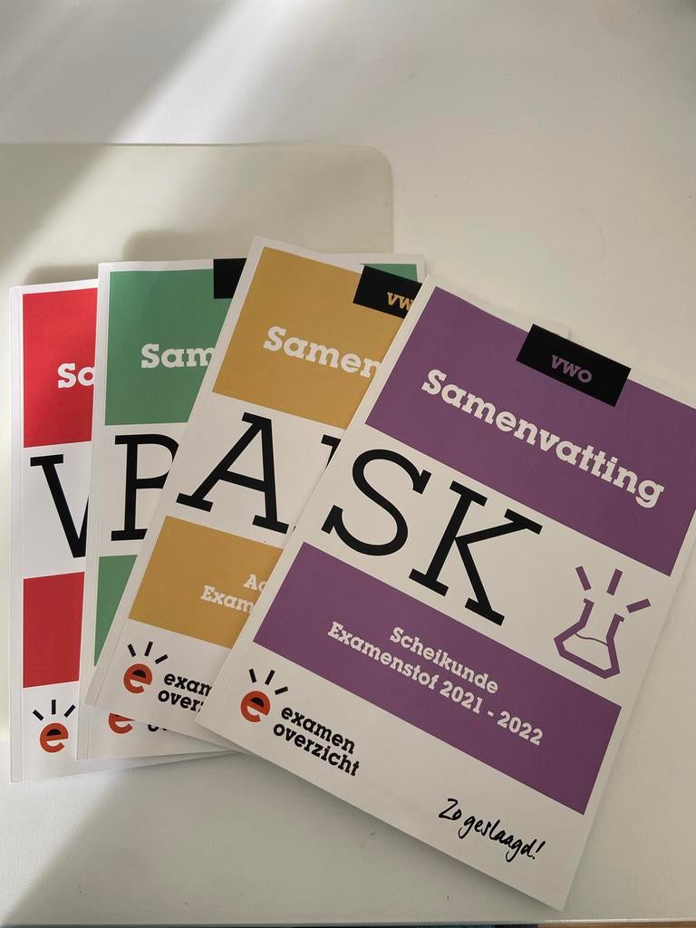 Examenoverzicht VWO Samenvattingen Sk Ak Bio wisB, Ophalen of Verzenden, Nieuw, VWO, Scheikunde
