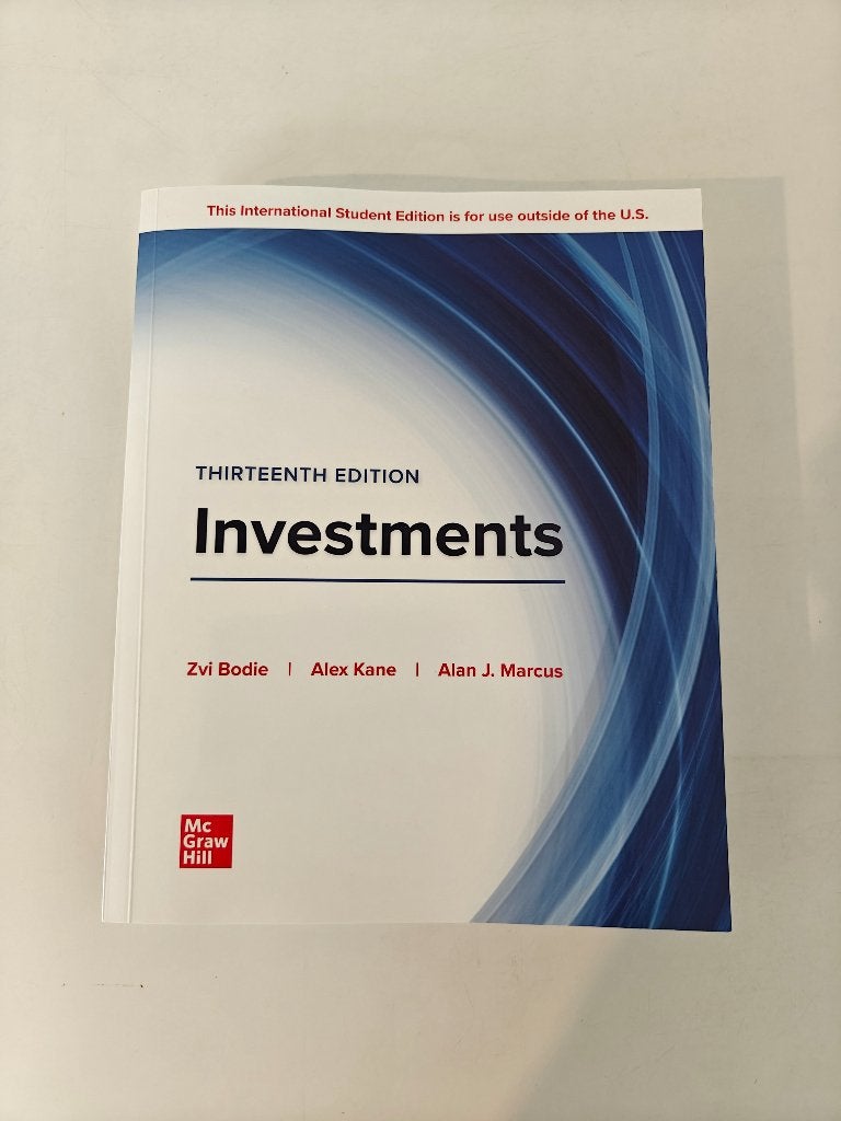Investments – 13th Edition (Bodie, Kane, Marcus), Nieuw, Zvi Bodie, Alex Kane, Alan J. Marcus, Ophalen of Verzenden, WO
