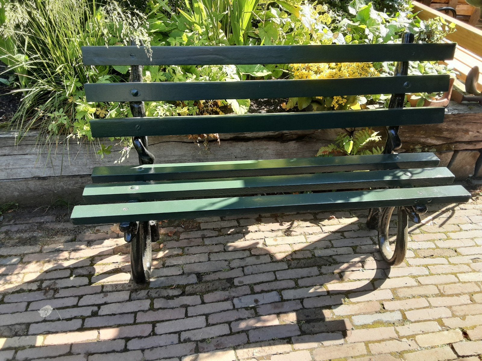 Gietijzeren tuinbank, Tuin en Terras, Ophalen, IJzer, Sierhekwerk