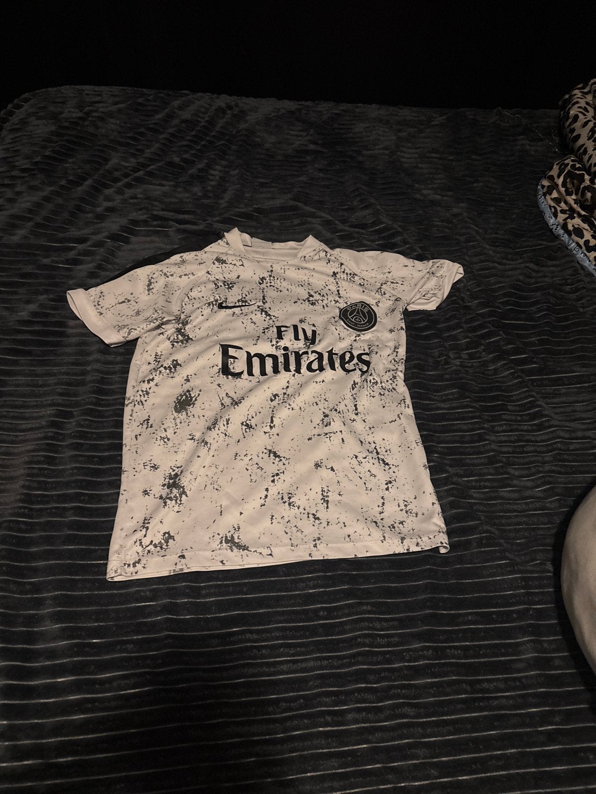 PSG Fly Emirates voetbalshirt - Wit/Zwart, Ophalen of Verzenden, Gedragen, Overige maten, Wit