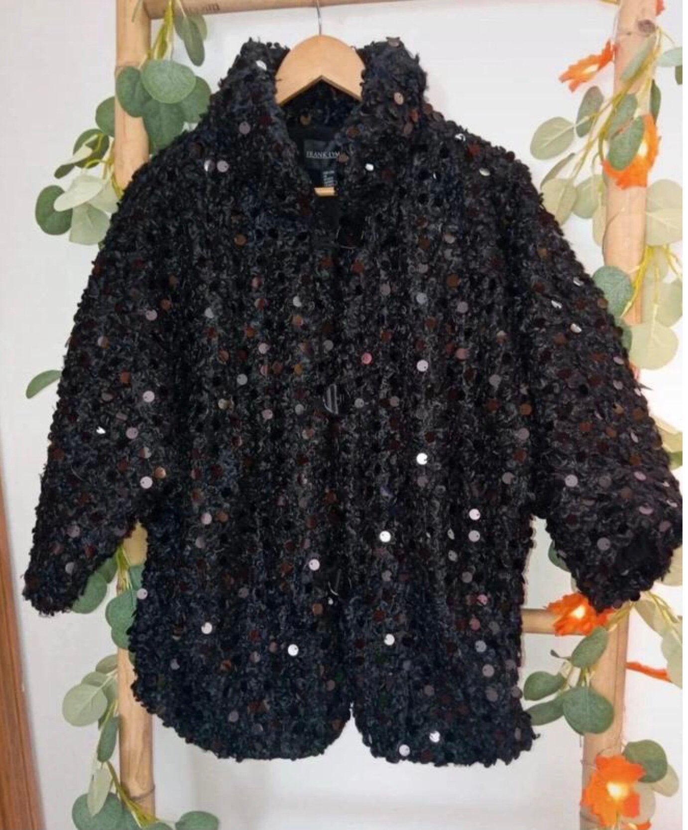 Frank Lyman luxe wollig vest met glanzende pailletten maat M, Kleding | Dames, Verzenden, Zo goed als nieuw, Maat 38/40 (M), Zwart