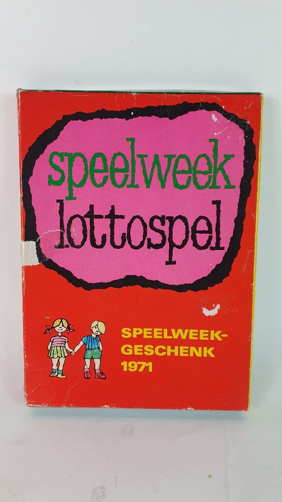 Speelweek Lottospel 1971, vintage jaren 70 speelgoed. 8C5, Tweedehands verkoop, Tweedehands verkoop, Gebruikt, Ophalen of Verzenden