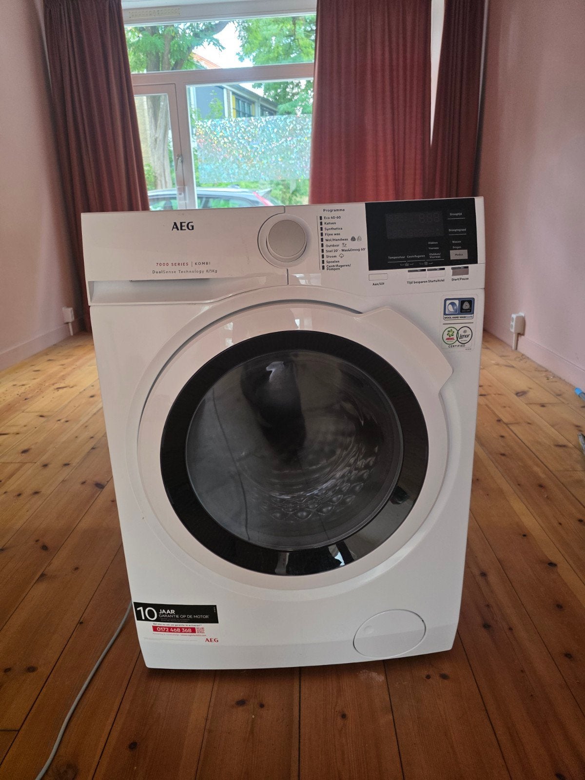 AEG 7000 Serie KOMBIDualSense Wasmachine/Droger 8/5kg, Witgoed en Apparatuur, Wasmachines, Ophalen, Zo goed als nieuw, 85 tot 90 cm