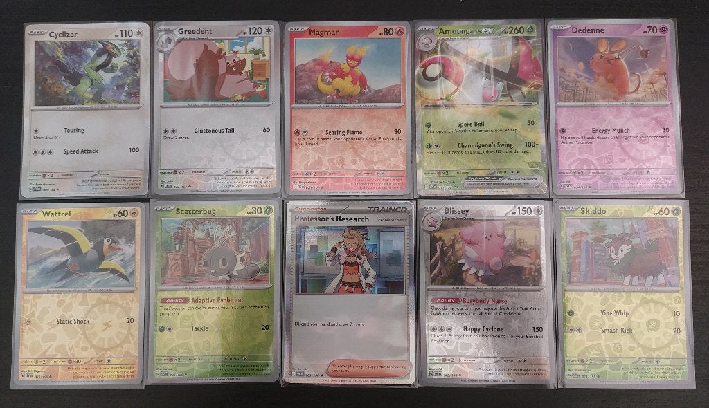 Pokémon Scarlet & Violet Reverse/Holo lot + ex kaart, Ophalen of Verzenden, Nieuw