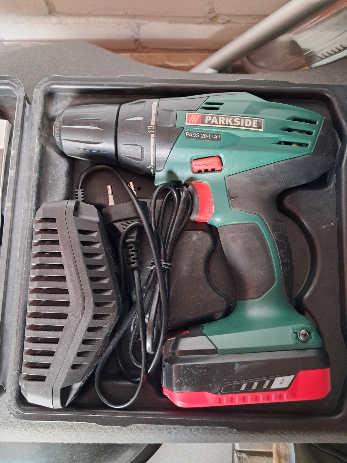 Parkside PABS 20-Li A1 Accuboormachine met oplader, Ophalen, Gebruikt, Variabele snelheid, Boor- en Schroefmachine