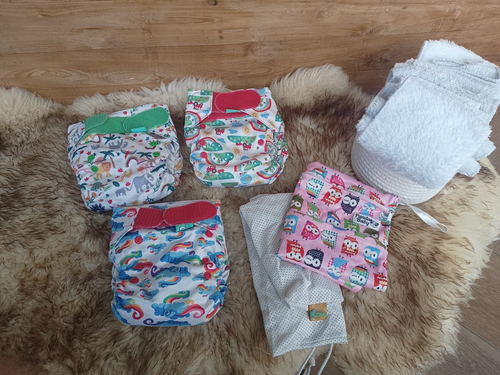 Wasbare luiers: Little Lamb & Totsbots pakket, Ophalen of Verzenden, Gebruikt