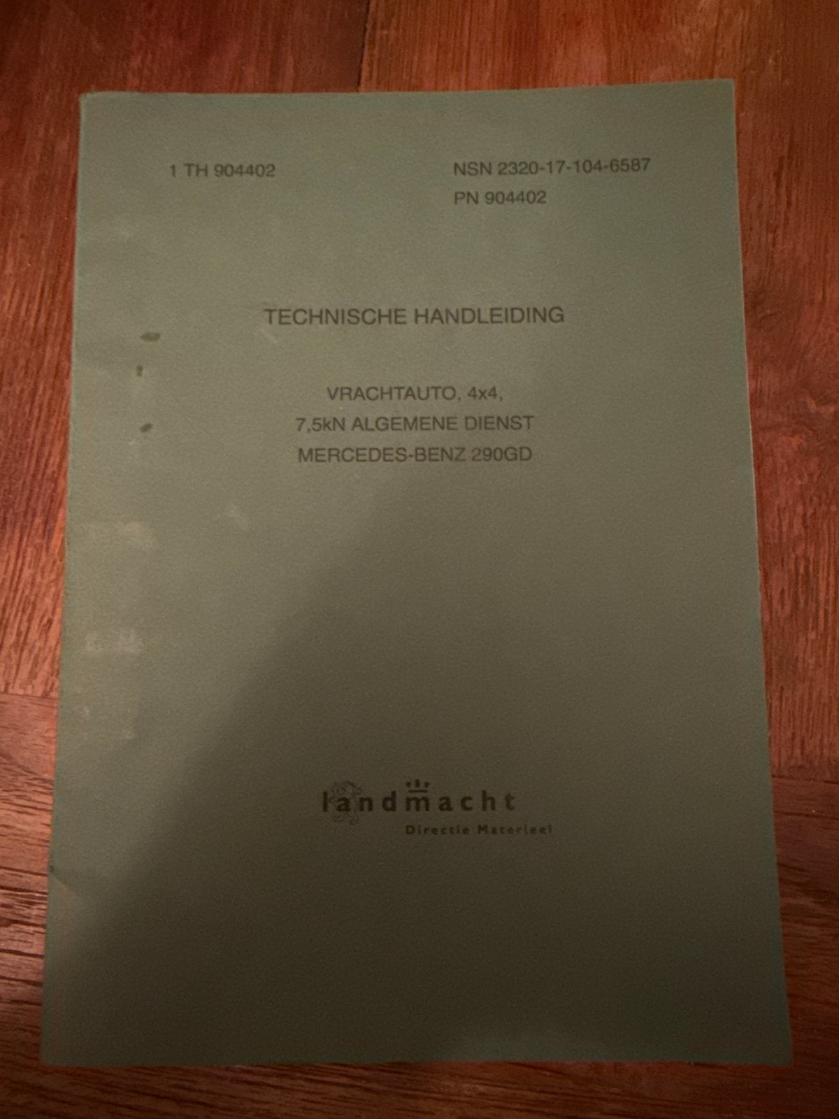 Technische Handleiding Mercedes-Benz 290GD Landmacht, Ophalen of Verzenden