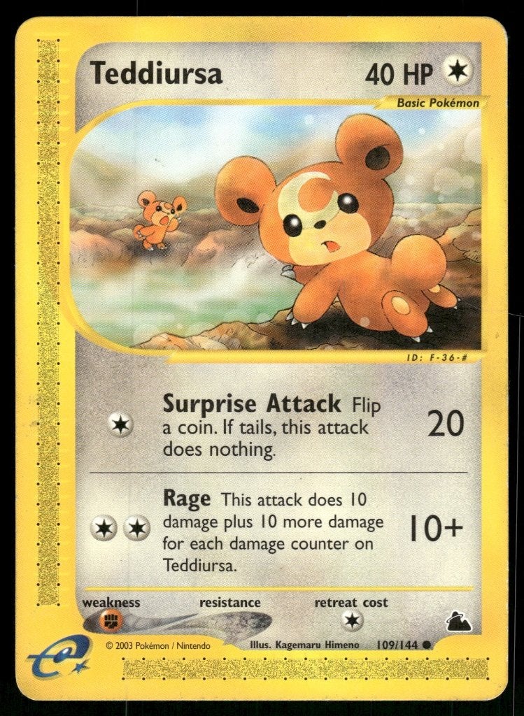 Teddiursa 109/144 - Skyridge (NM), Verzenden, Gebruikt