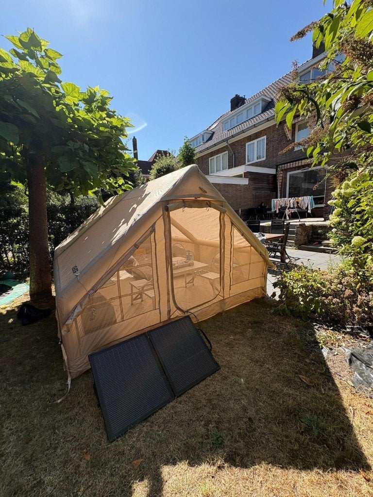 Te Huur: Luxe Glamping Set, Caravans en Kamperen, Tenten, Ophalen, Zo goed als nieuw, Meer dan 6