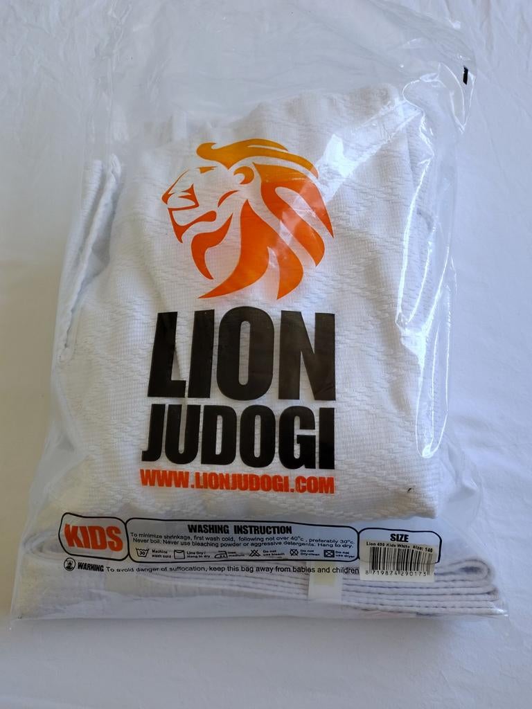 Lion Judogi Kids - judopak - Maat 140, Gebruikt, Jongen of Meisje, Sport- of Zwemkleding, Ophalen of Verzenden