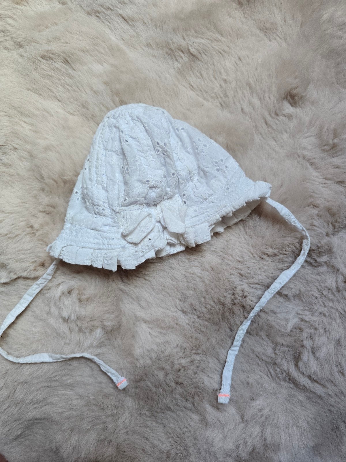 Hema Zomermuts Newborn Baby Wit - 0-4 maanden - muts, Kinderen en Baby's, Babykleding | Mutsen, Sjaals en Wanten, Maat 50, Meisje