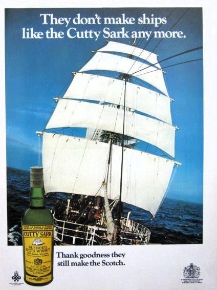 3 oude advertenties reclames Cutty Sark whisky 1969-72 drank, Ophalen of Verzenden, Gebruikt, Overige typen