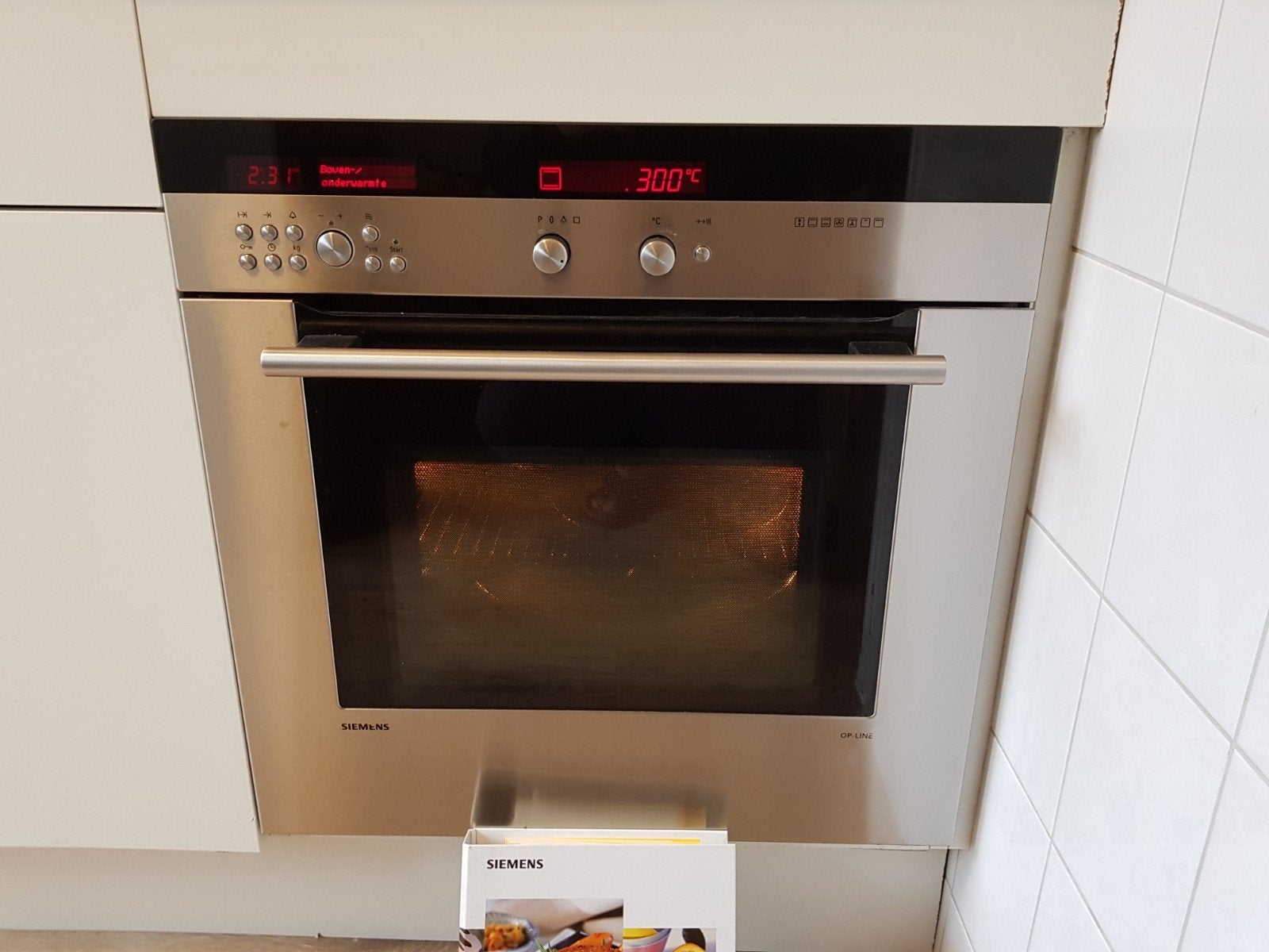 SIEMENS RVS INBOUW COMBI OVEN EN MAGNETRON 60 + 60, Witgoed en Apparatuur, Ovens, Zo goed als nieuw, Hete lucht, Ophalen