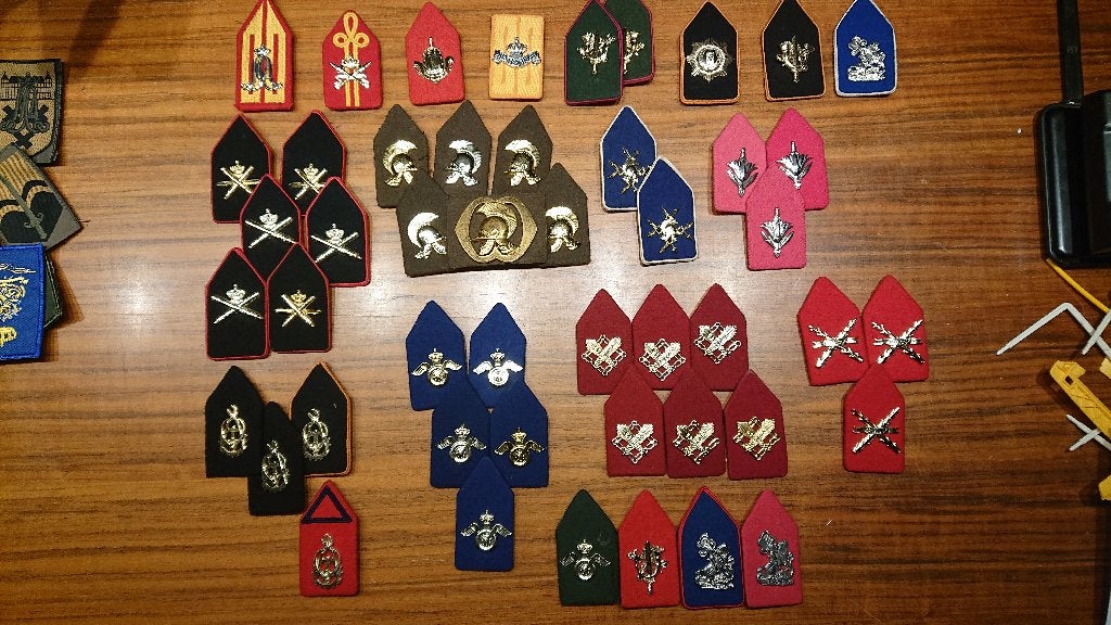 Partij Nederlandse militaire kraagspiegels – diverse wapens, Verzamelen, Ophalen of Verzenden, Landmacht, Nederland, Embleem of Badge