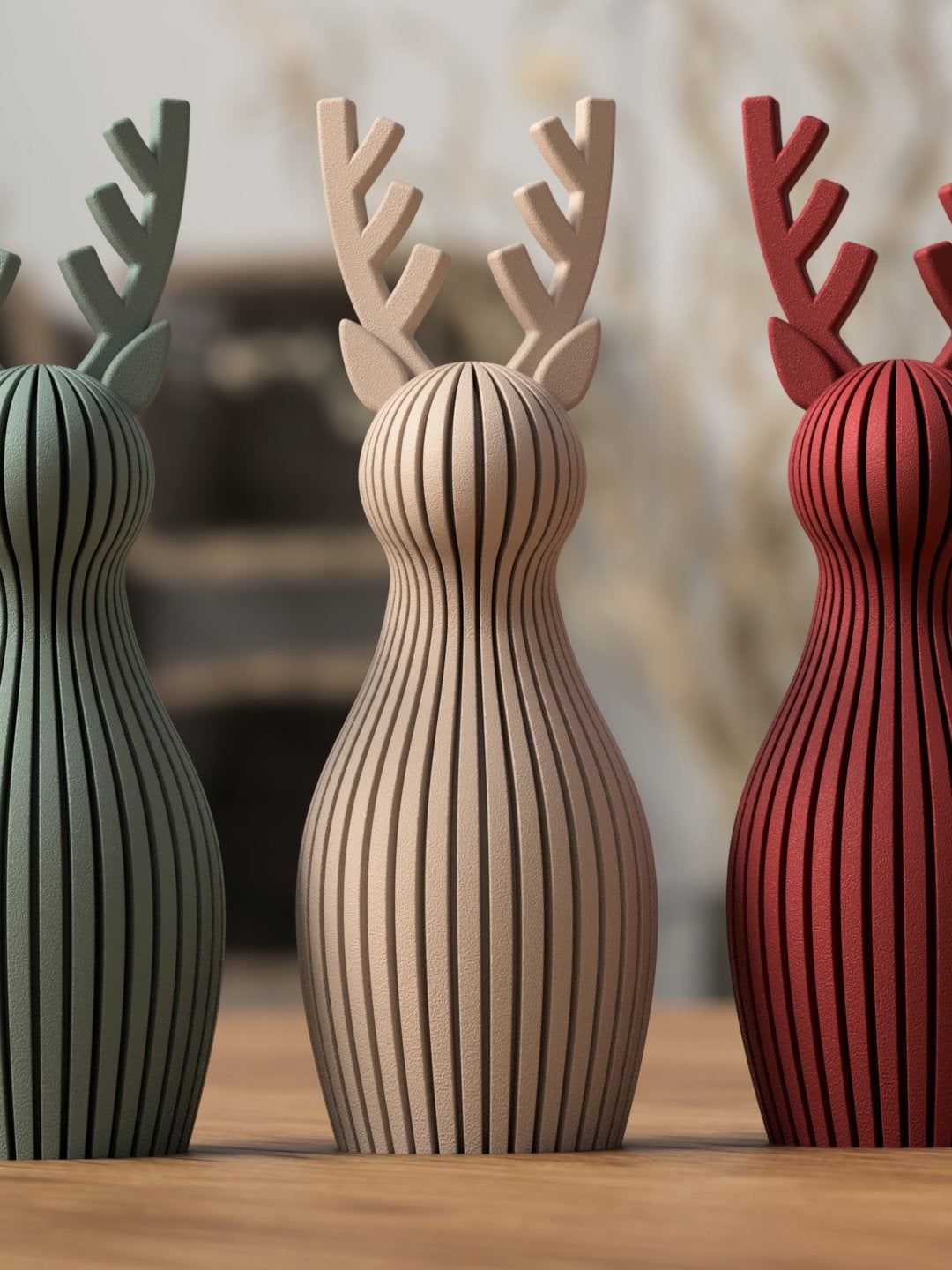 3D Geprint Rendier - Japandi Stijl Decoratie, Huis en Inrichting, Meerkleurig, Nieuw, Kunststof, Ophalen of Verzenden