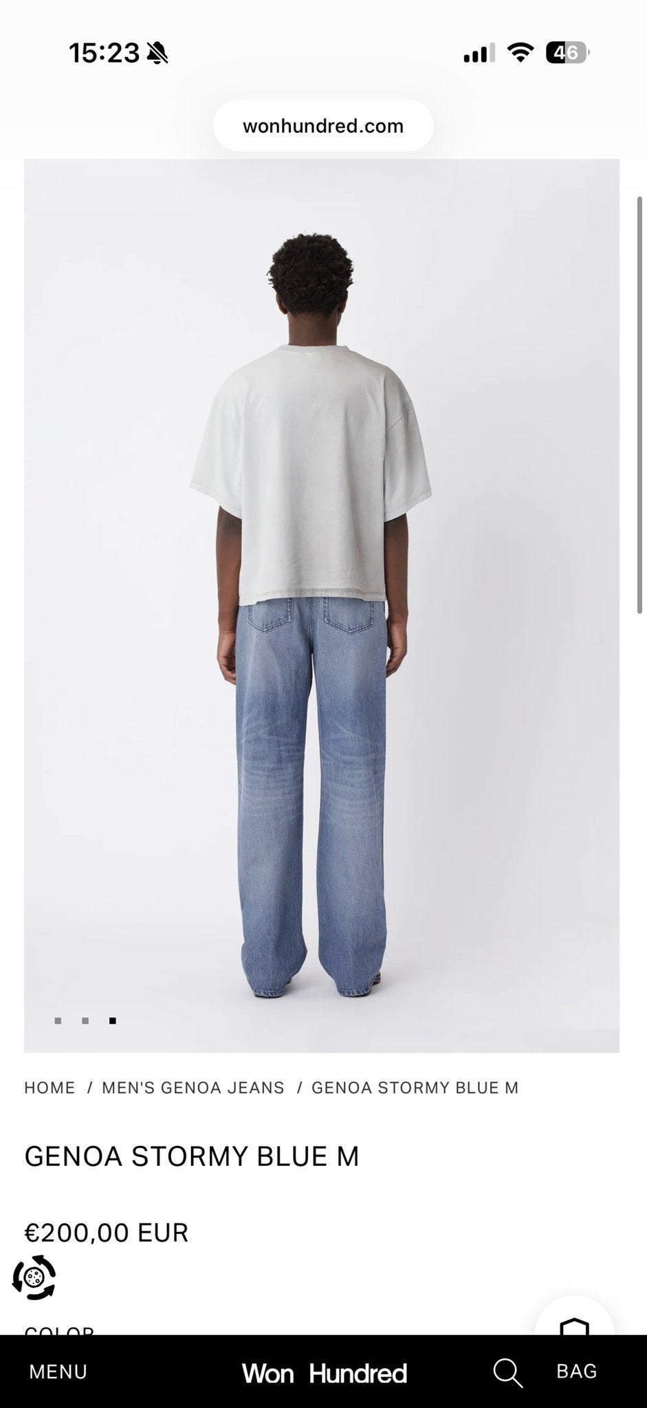 Won Hundred Genoa Jeans Stormy Blue M W32/32, Kleding | Heren, Spijkerbroeken en Jeans, Zo goed als nieuw, W32 (confectie 46) of kleiner