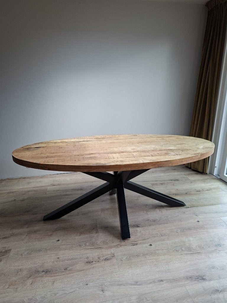 Eettafel, mango, Ophalen, Gebruikt, 200 cm of meer, 50 tot 100 cm