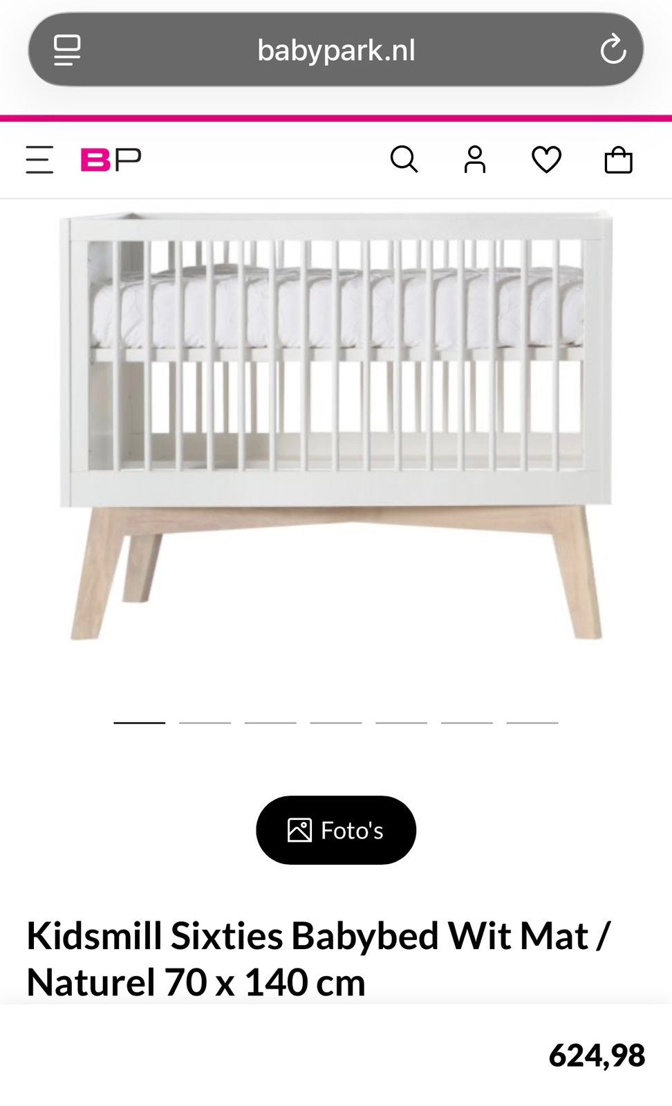 Kidsmill meegroei bed. Ledikant en peuterbed, Ophalen, Zo goed als nieuw, Ledikant