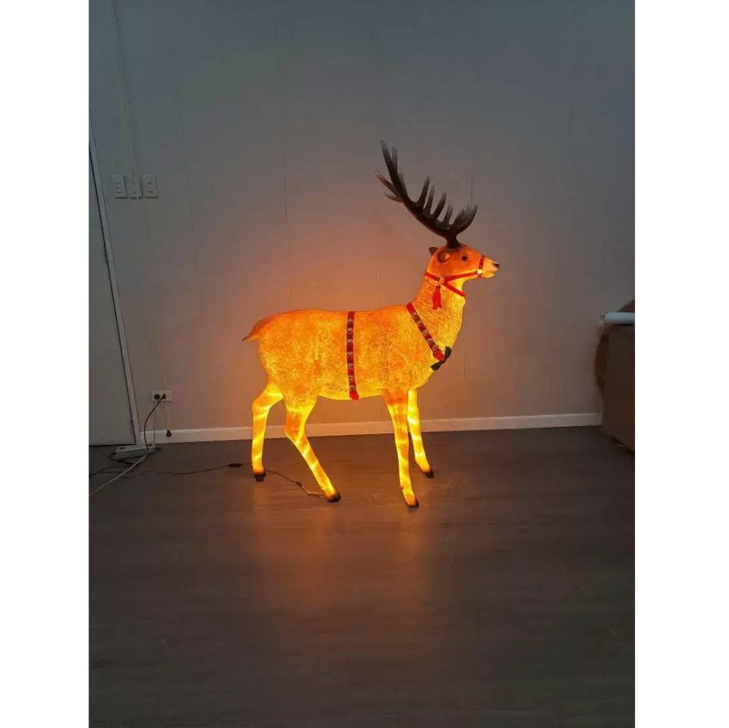 Reindeer Jumbo – Rendier beeld met Licht Hoogte 172 cm, Ophalen, HorecaBeelden, Nieuw, HorecaBeelden