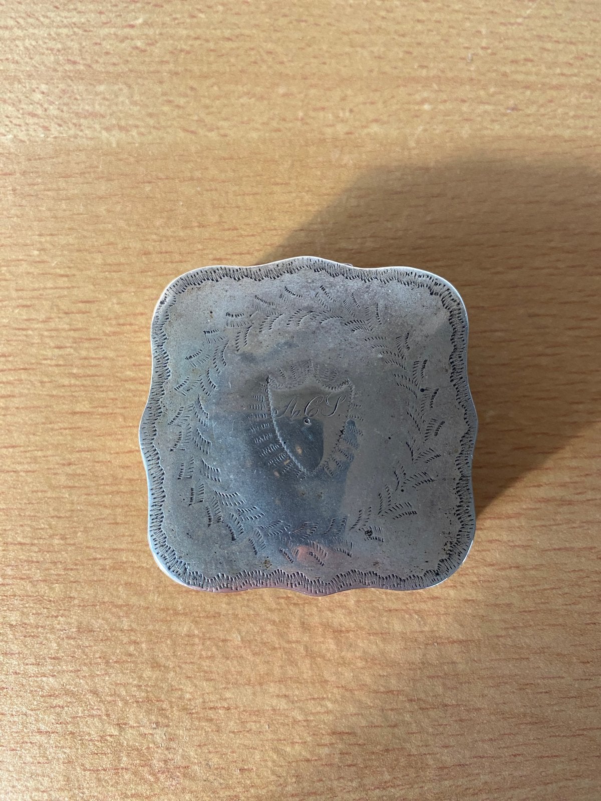 Antiek zilveren loderein doosje gemerkt met leeuwtje, Antiek en Kunst, Ophalen of Verzenden, Zilver