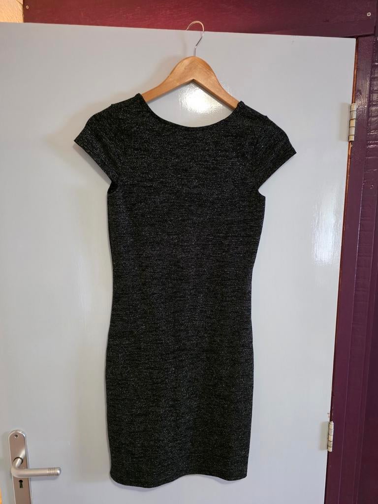 ONLY Zwarte Glitter Jurk Maat S, Kleding | Dames, Jurken, Zwart, Ophalen of Verzenden, Maat 36 (S), Boven de knie
