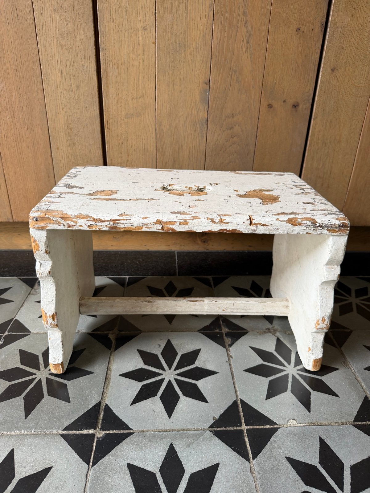 Brocante Sleetse Krukje Wit Hout, Ophalen of Verzenden, Gebruikt, Hout