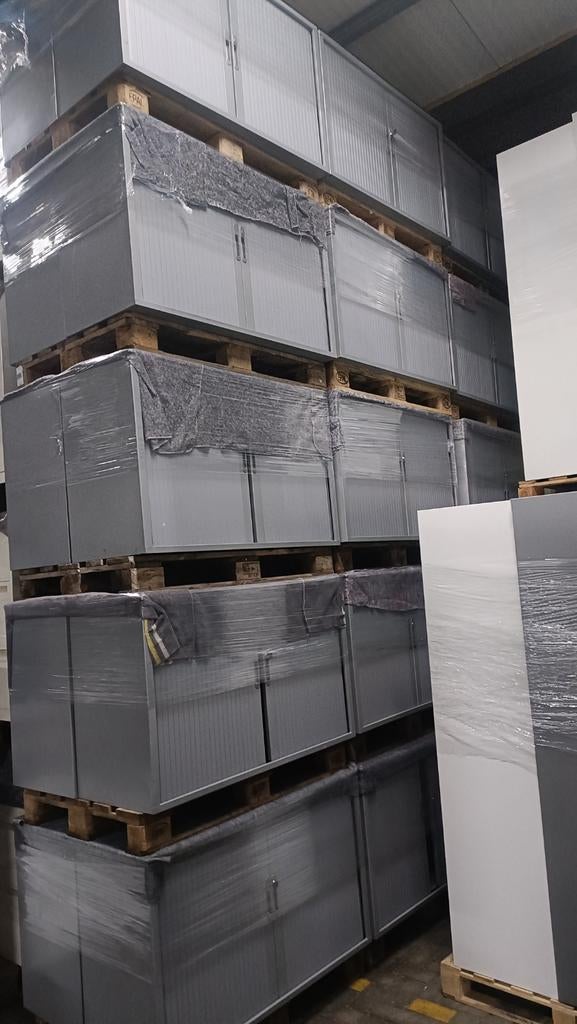 IN DE AANBIEDING !Lage metalen roldeurkasten, archiefkasten, 100 tot 150 cm, R, Ophalen of Verzenden, Zo goed als nieuw