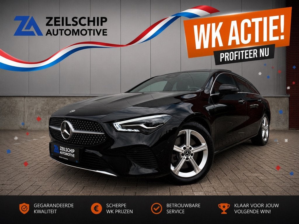 Mercedes-Benz CLA-klasse Shooting Brake 250e Facelift |PANO|, Auto's, Automaat, CLA, Zwart, Leder en Stof