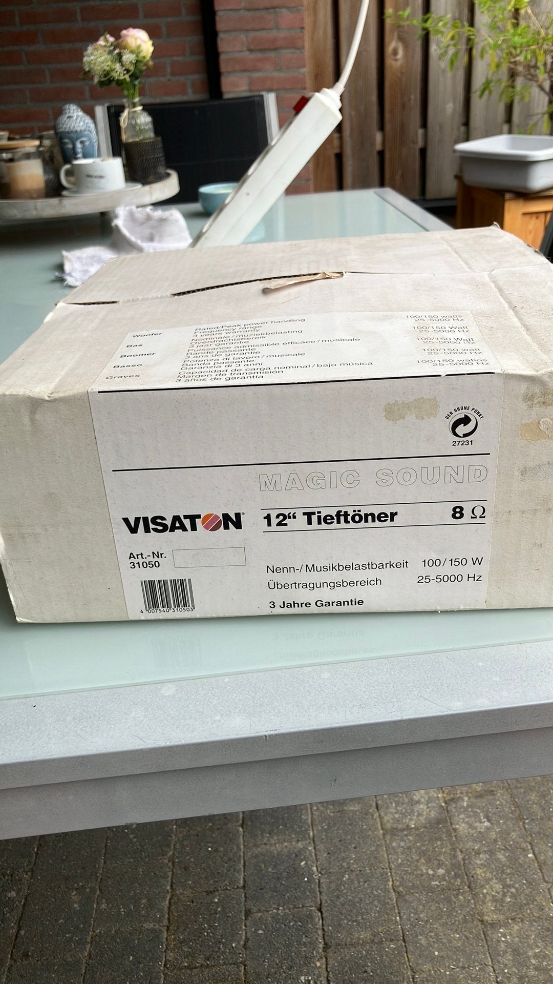 Visaton 12” speaker ( nieuw in doos )TEAB, Overige merken, Verzenden, Overige typen, Zo goed als nieuw