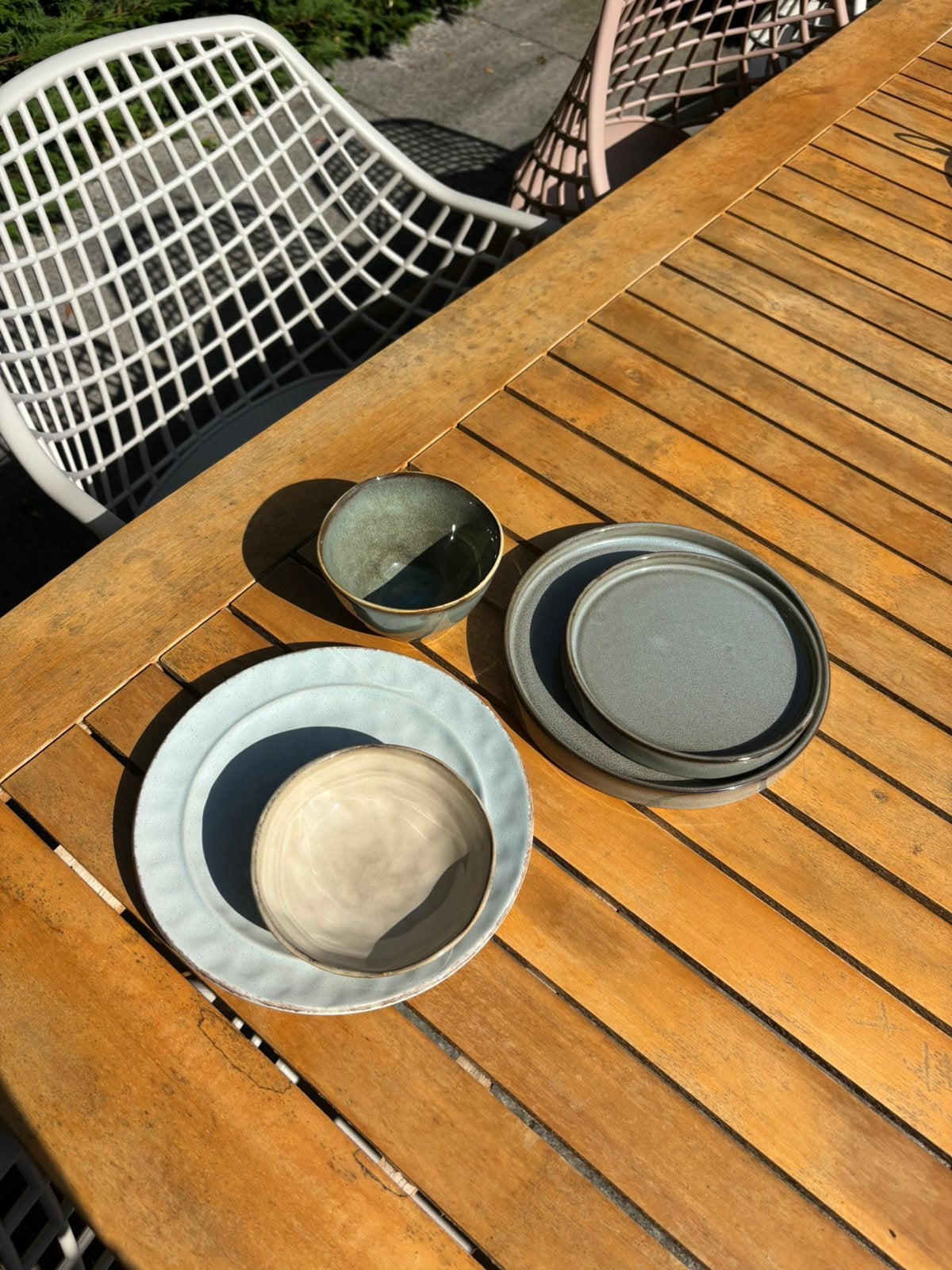 Mix en match borden en schaaltjes aardetinten, Ophalen of Verzenden, Zo goed als nieuw, Bord(en), Overige stijlen