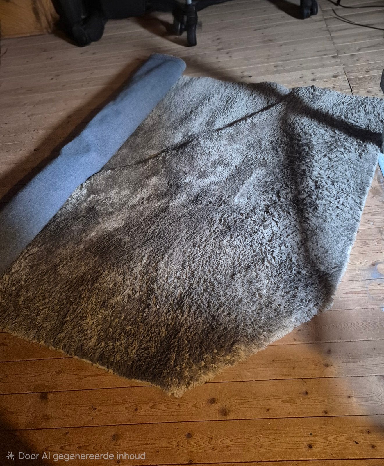 Groen fluffy vloerkleed (Teddy 160x230 cm), Ophalen, Gebruikt, Fluffy, 150 tot 200 cm