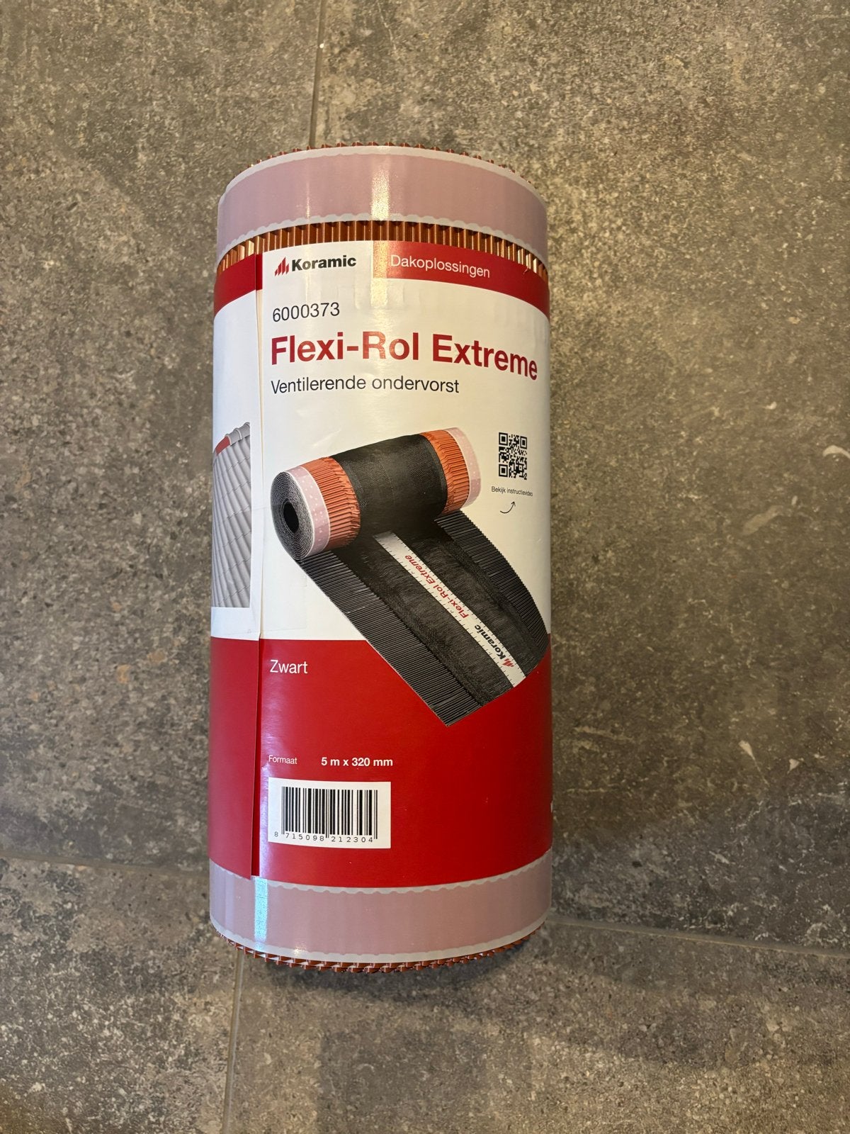 Koramic Flexi-Rol Extreme Ondervorst Zwart (4 rollen), Zwart, Overige typen, Nieuw, Ophalen of Verzenden